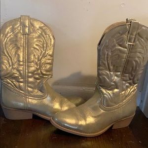 Gold Western Boots